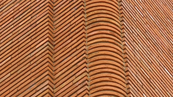 A red brick wall as a background