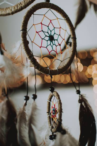 istock Vertical shot of a dream catcher with a blurred bokeh background 1440026432