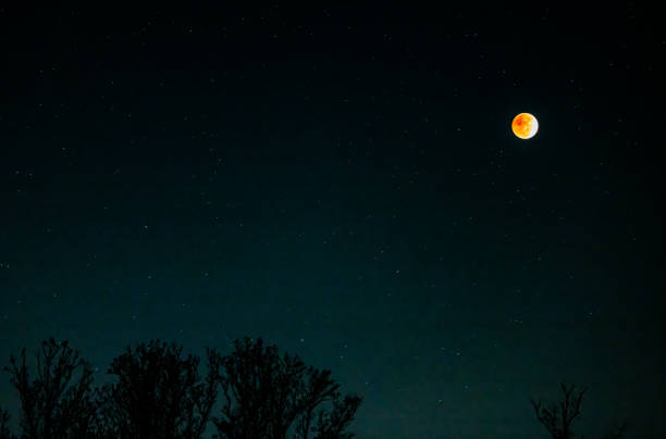 Blood Moon Lunar Eclipse 2022 stock photo