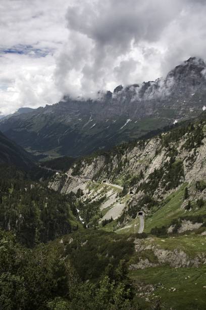istock Mesmerizing scenery of the beautiful rocky mountains under a cloudy sky 1440032537