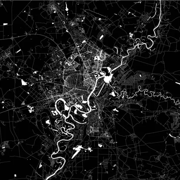 Vector illustration of Gomel, Belarus Vector Map