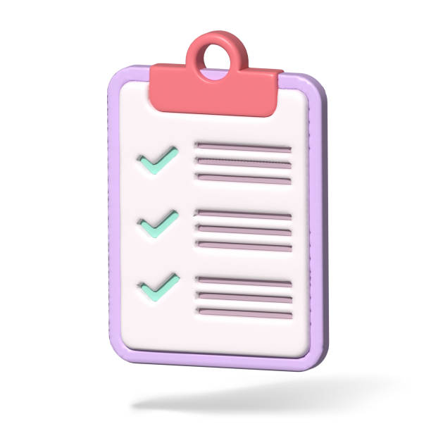 istock White clipboard with checklist on white background. minimal style. 3d render illustration. 1440033340
