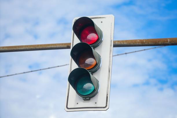 istock Traffic light on the street, close-up 1440034714