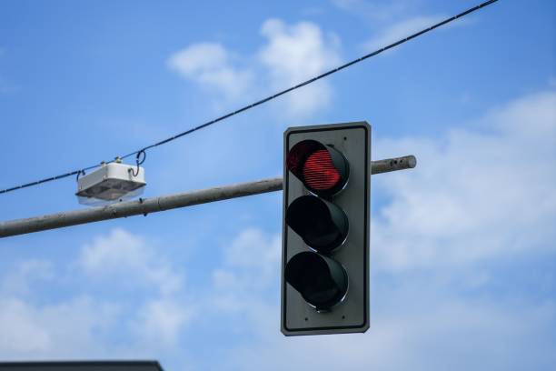 istock Traffic light on the street, close-up 1440034715