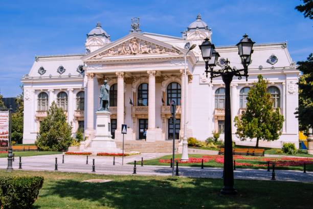 Iasi, Romania – August 24, 2019: Vasile Alecsandri National Theater  in the city of Iasi