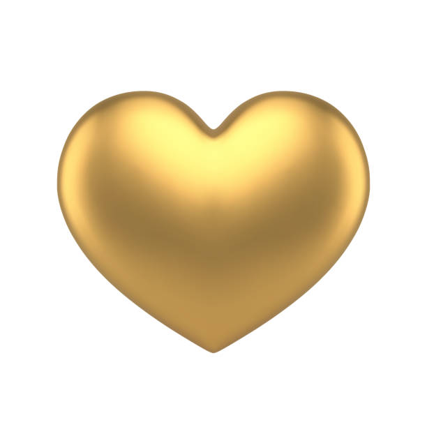 istock Golden heart balloon premium love like enamored relationship toy 3d icon realistic vector 1440042089