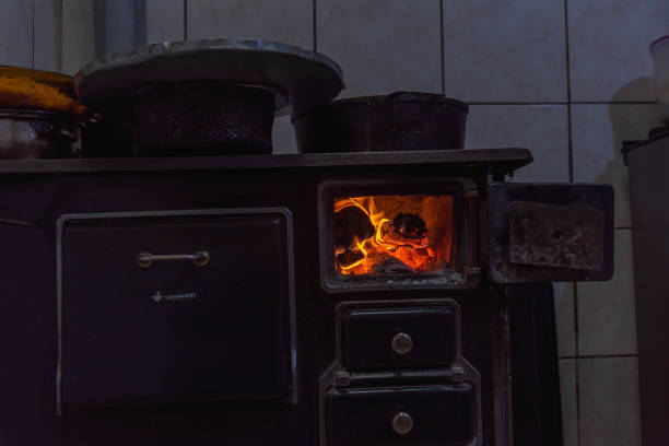 istock Wood stove in operation 1440042850