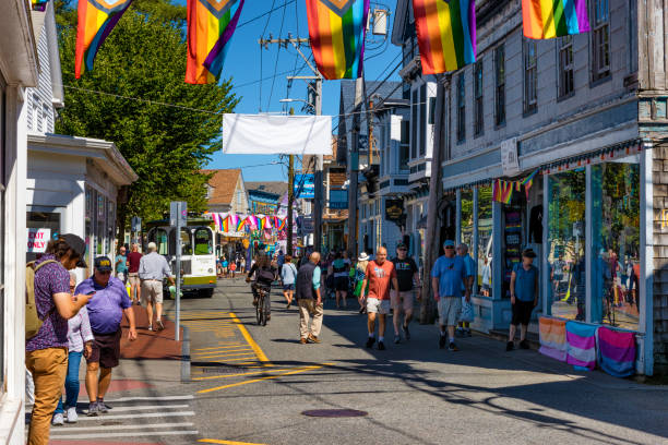 provincetown em cape cod em massachusetts, eua - provincetown - fotografias e filmes do acervo