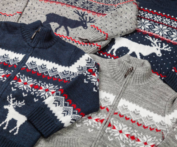 istock Various kids warm Christmas wool cardigans 1440044475