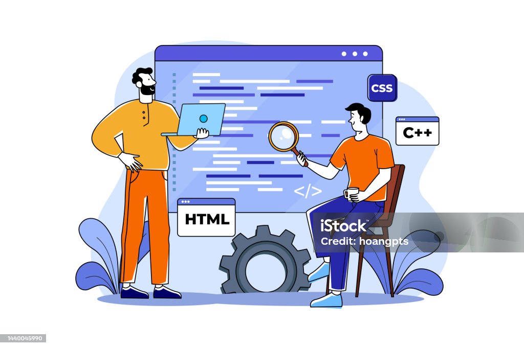 Code Optimization Illustration Concept On White Background Stock ...
