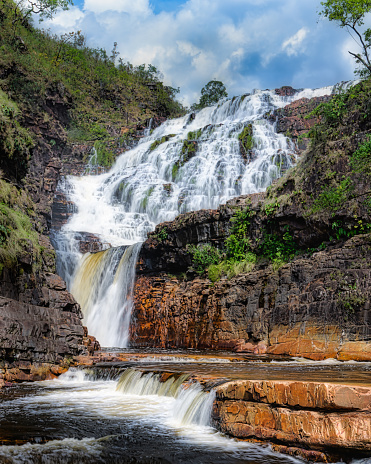 Catarata dos Couros, Leathers Falls, Chapada dos Veadeiros, Goias State, Brazil