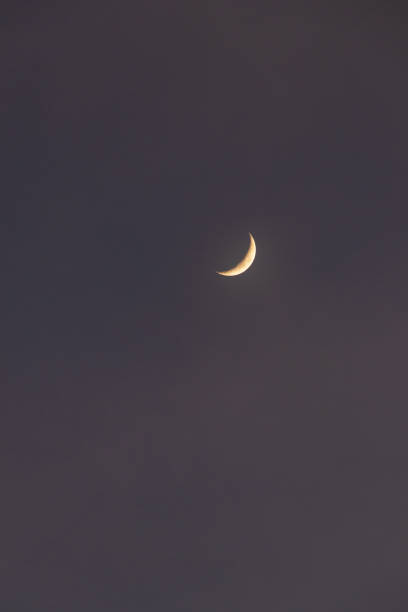 istock Crescent moon on beautiful sunset sky background. 1440048298