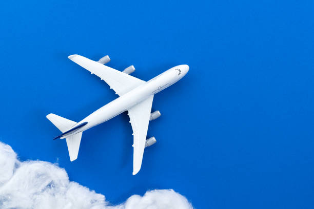 istock Commercial airplane model with cloud 1440052358