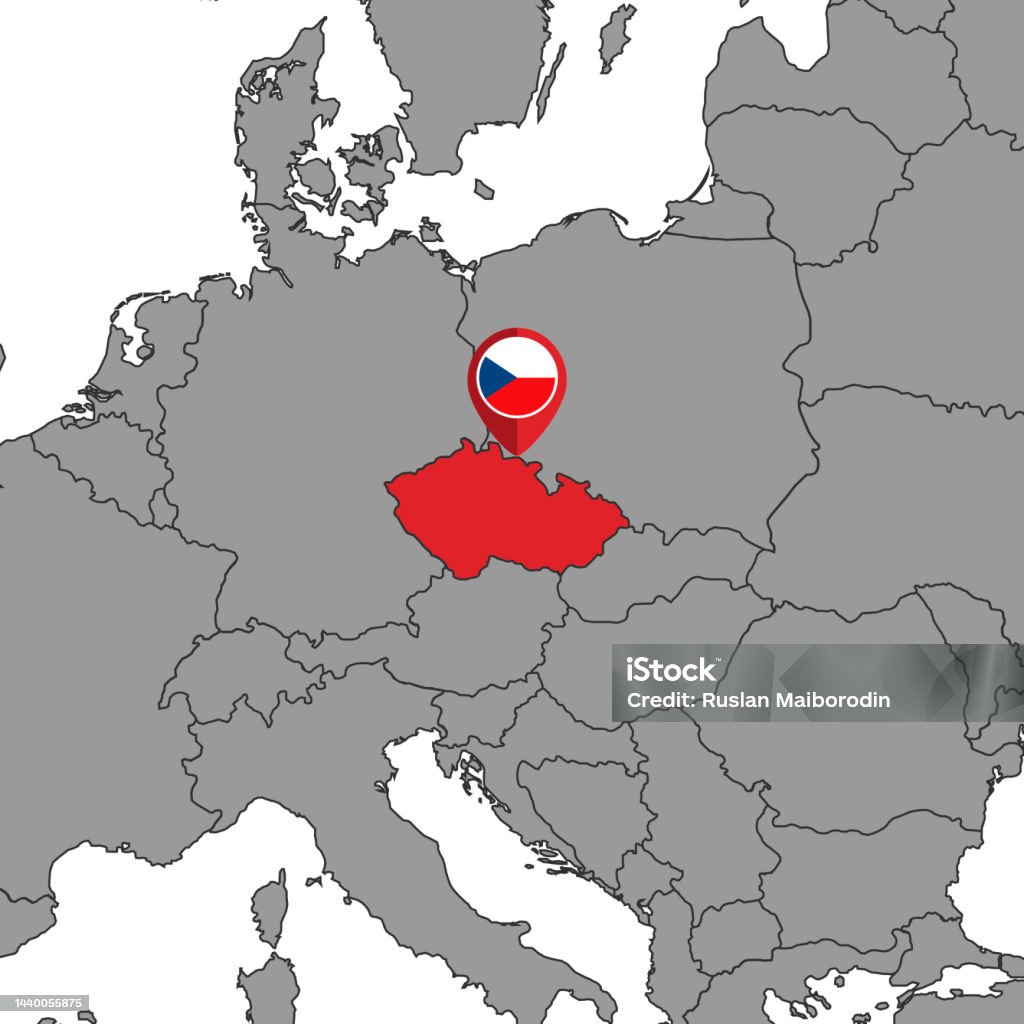 Ghim Bản Đồ Với Cờ Cộng Hòa Séc Trên Bản Đồ Thế Giới Hình Minh Họa ...
