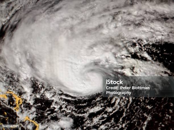 Tropical Storm Nicole Organizes Itself East Of The Bahamas And Florida Stock Photo - Download Image Now