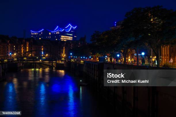 Hamburg Elbphilharmonie At Night Stock Photo - Download Image Now - Architecture, City, Cityscape