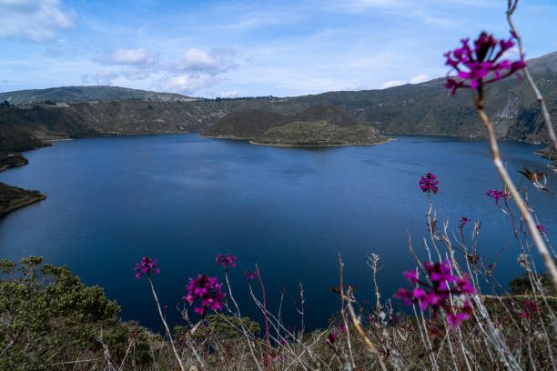 istock Beautiful lagoon next to a volcano 1440064890