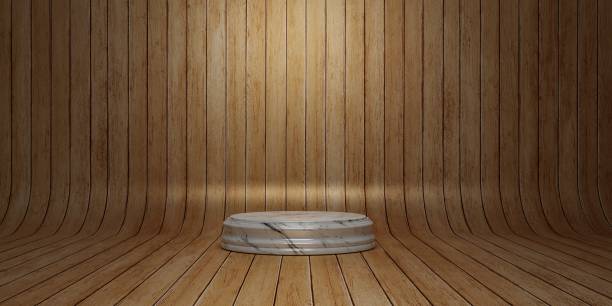 istock wooden floor marble podium podium retro style 3d illustration 1440065794