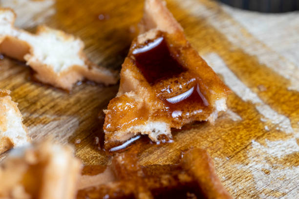 istock square sweet soft waffles in bee honey 1440065846
