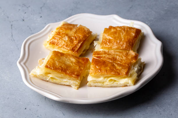 istock Delicious Turkish Tray pastry, Su boregi with cheese. Adana borek. 1440066228