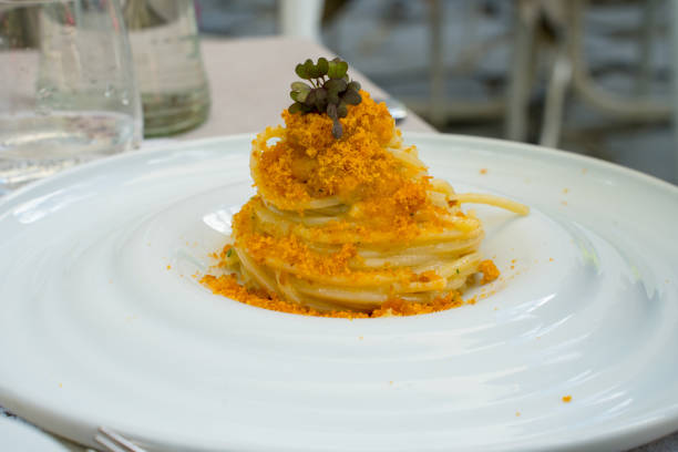 istock Italian cuisine,  spaghetti  with sea roe 1440066621