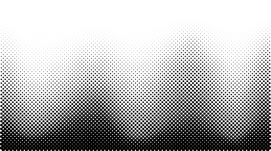 Halftone background. Comic halftone pop art texture. White and black abstract wallpaper. Retro waves vector backdrop