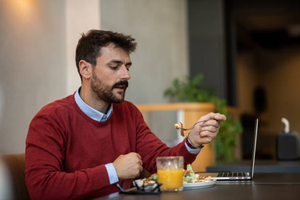 istock Businessman on a lunch break alone 1440073636