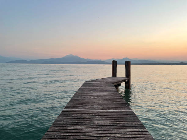 istock Sunrise at an italian lake 1440075459