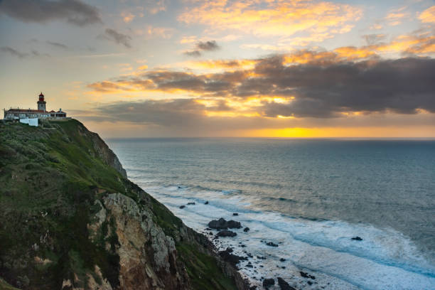 istock Beacon on Cabo da Roca or Cape Roca attraction of Portugal 1440080595