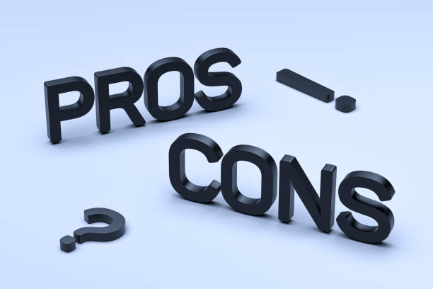 istock PROS CONS words text metallic. The concept of analysis FOR and AGAINST in decision making. 3D render. 1440082502