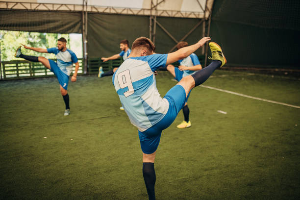 istock Soccer players training together 1440085297