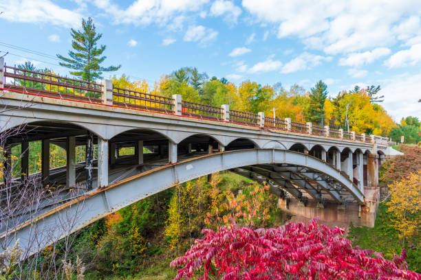 Bridge crossing over river
