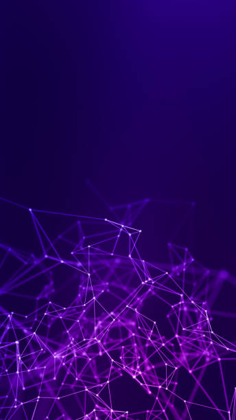 DNA Geometric shape data connected line and dots,Futuristic digital background for Business Science and technology.