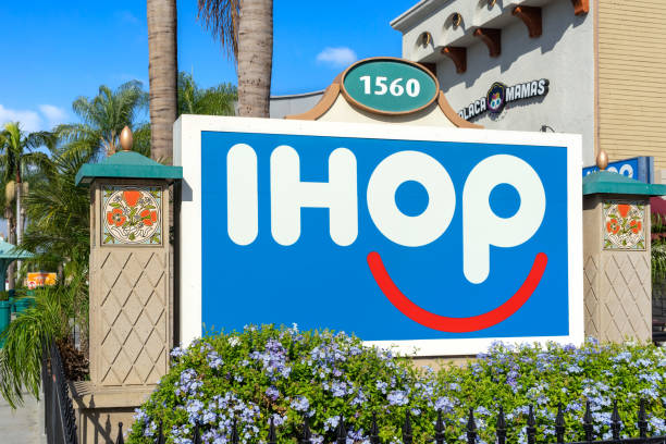Signage for IHOP restaurant Anaheim, CA, USA – November 1, 2022: Signage for IHOP restaurant located on Harbor Blvd in the resort district in Anaheim, California. Ihop stock pictures, royalty-free photos & images