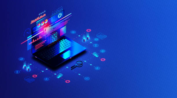 Observability and Log Management Software Solutions - 3D Illustration Observability and Log Management Software Solutions - Solutions to Measure the State of an IT System Based on the Logs and Data it Generates - 3D Illustration computer settings screen stock illustrations