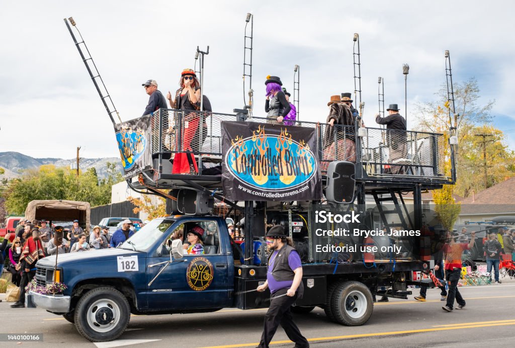 Parade float during the nevada day parade Parade float during the nevada day parade