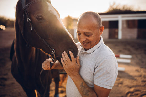 Senior Man with his favorite horse