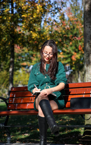 istock Business woman in autumn 1440107770