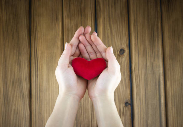 istock Female hands holding red heart shape 1440108941