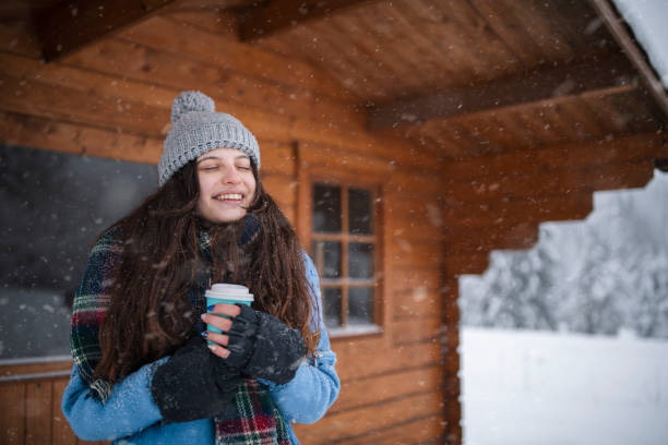 istock Beautiful winter morning on a vacation in the mountains. 1440111230