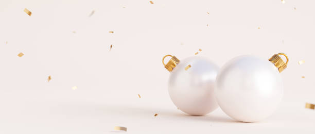 istock golden christmas ball and confetti with decoration ,3d rendering. 1440111362