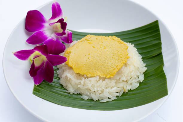 Thai dessert, Sweet sticky rice with egg custard