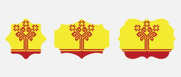 Vector illustration of chuvashia flag icon . web icon set . icons collection flat. Simple