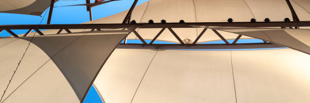istock Windsail shade canopy in the park 1440134078