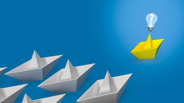 istock The creative thinking, yellow boat and light bulb for idea concept 3d rendering 1440137884