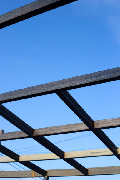 Steel roof structure. Build a room addition
