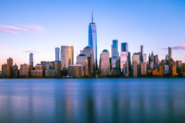 istock Freedom Tower and Lower Manhattan from New Jersey 1440143558