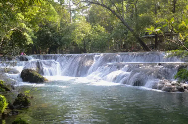 Photo of Beautiful landscape. View of Muak Lek Waterfall in muak lek arboretum at Saraburi province. Popular tourism in Thailand
