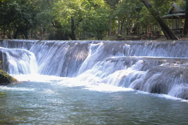 Photo of Beautiful landscape. View of Muak Lek Waterfall in muak lek arboretum at Saraburi province. Popular tourism in Thailand