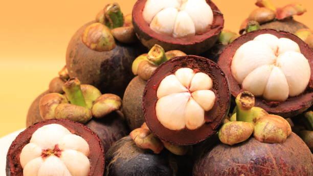 istock Mangosteen, peeled fruit, ready to eat 1440146148
